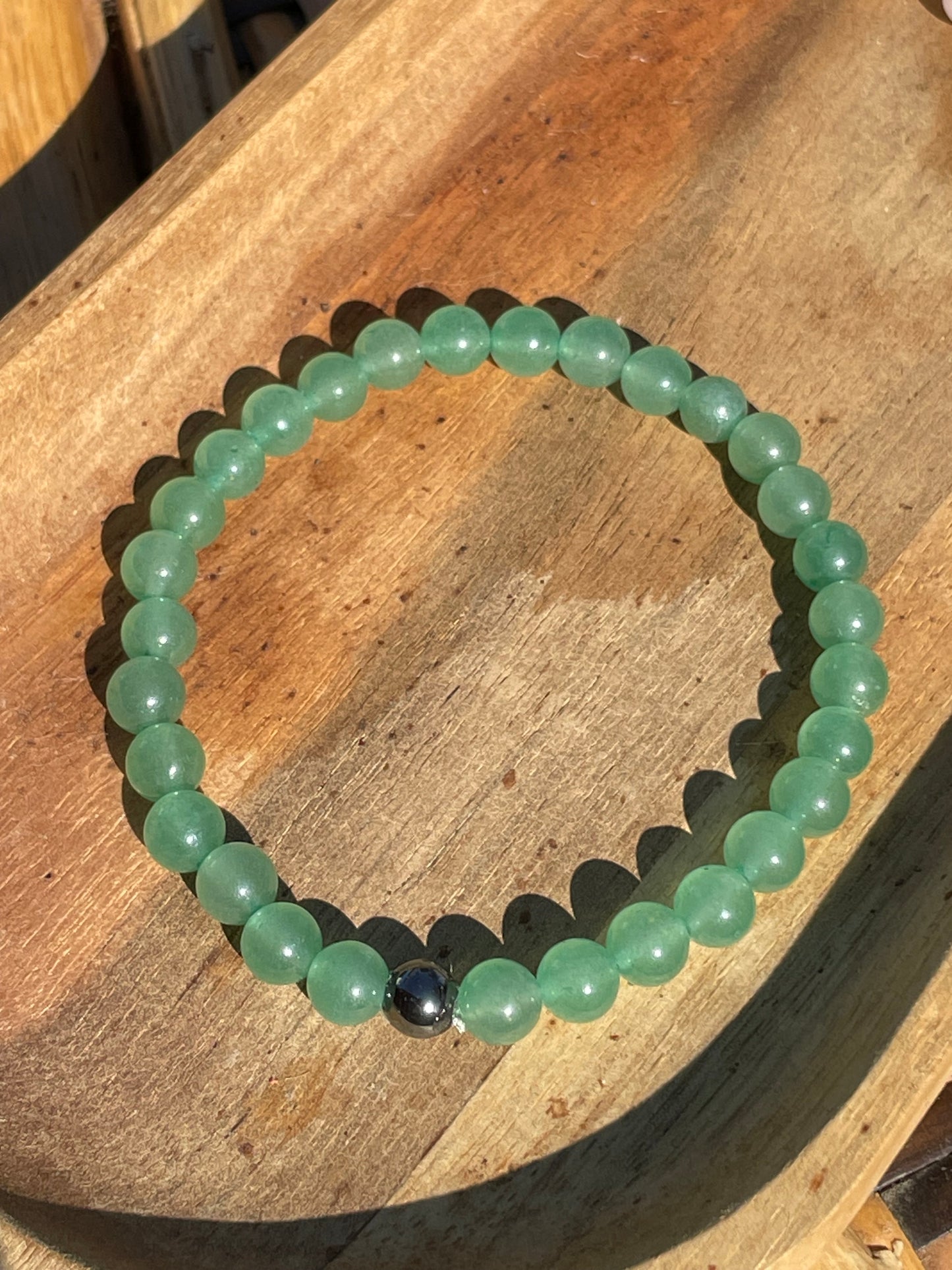 Bracelet en Aventurine verte : "Fortune verdoyante"
