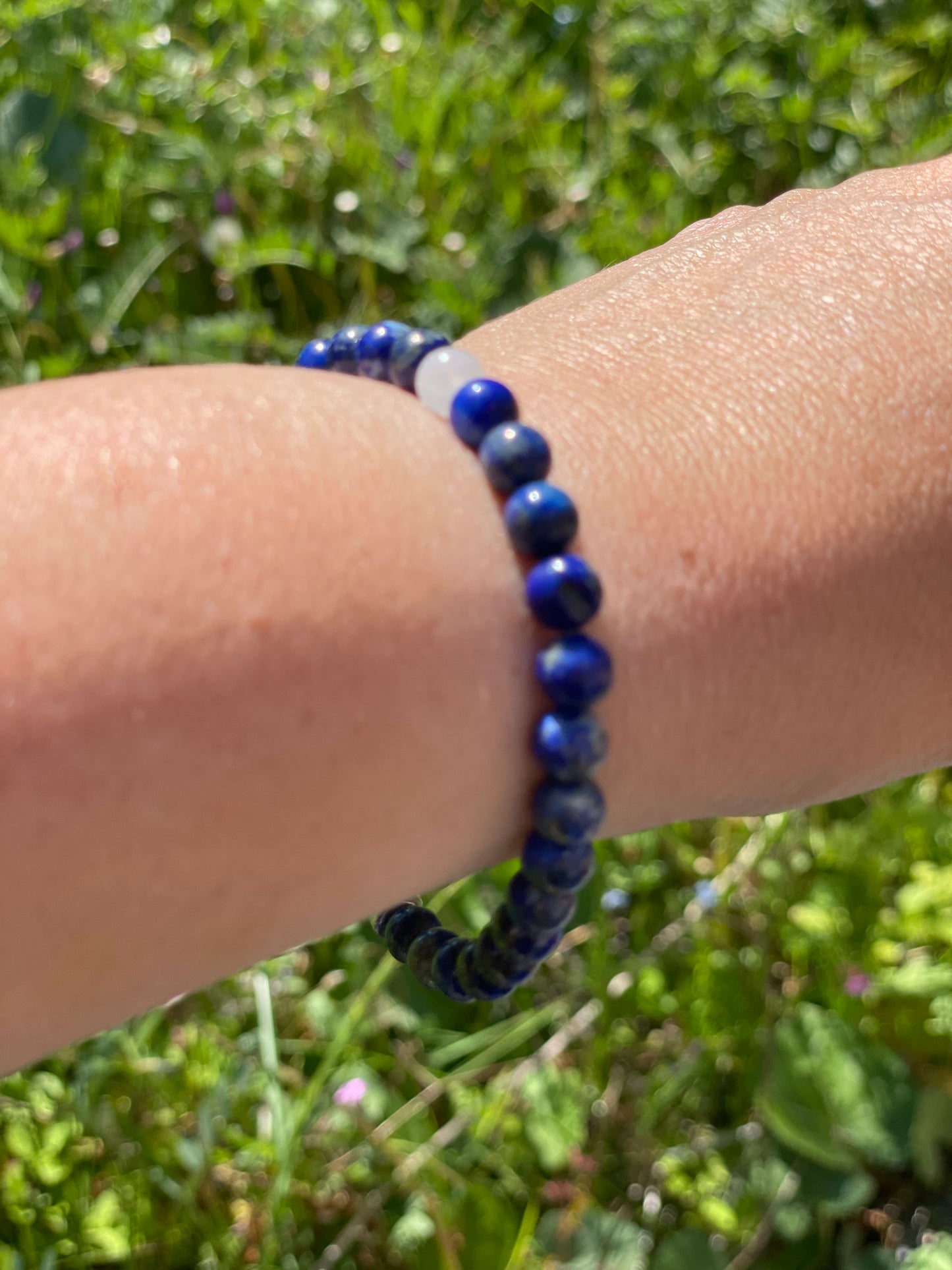 Bracelet en lapis lazuli : "Vision céleste"