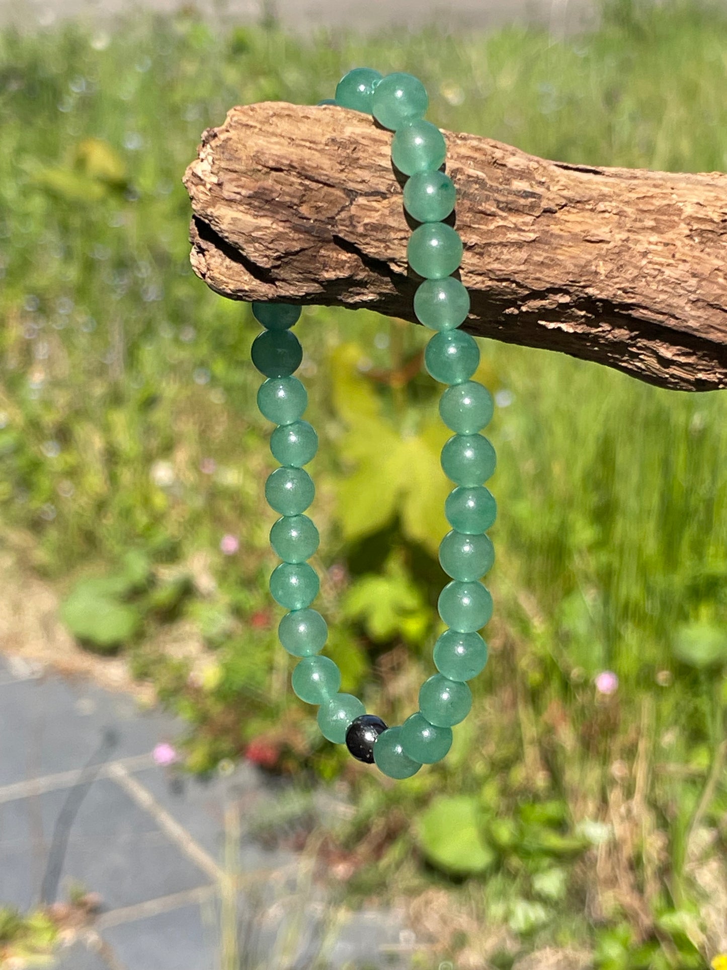 Bracelet en Aventurine verte : "Fortune verdoyante"
